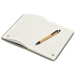 Okiyo Yahari Bamboo Notebook & Pen Set Open